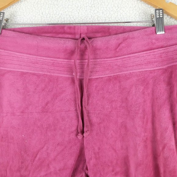 Vintage Velour Track Suit Womens Medium Pink Barbie Sporty Floral 90s Y2K - Picture 11 of 15